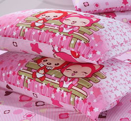 粉色阿狸的春天 揭秘爆款纯棉斜纹活性印花床上四件套